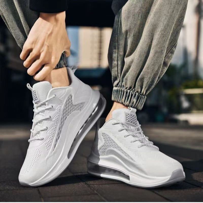 Zapatos para aumentar la altura interior de los hombres 10cm superficie de malla de verano tejido volador transpirable y desodorante cojín de aire salvaje zapatos deportivos de suela gruesa para hombres