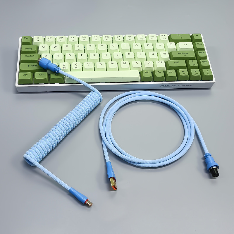 Cable para teclado mecánico de eje magnético 8K, con conectores de aviación, resorte, USB, personalizado colorido, para juegos