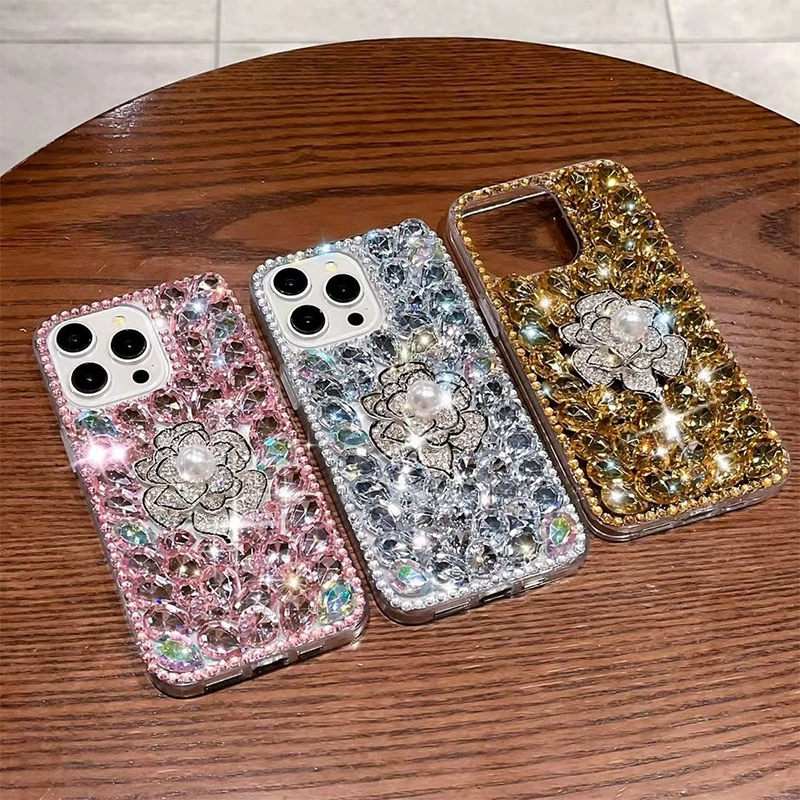 Apple, чай с гор Pearl, iPhone 17, совместимый чехол для телефона, iPhone, 16промакс, инкрустирован бриллиантами, стиль высокого качества
