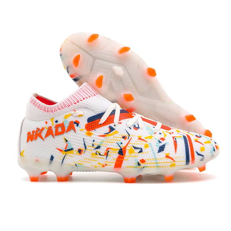 Nail largo - naranja blanca