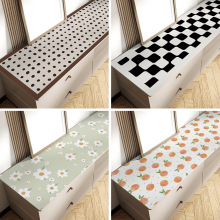 电视柜桌垫棋盘格桌布防水ins风茶几盖布桌旗长条鞋柜玄关柜垫子
