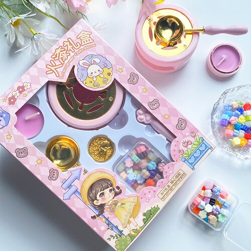 Enamel seal set cross-border foreign trade factory enamel wax granule box DIY accessories melting furnace demolding pad wholesale