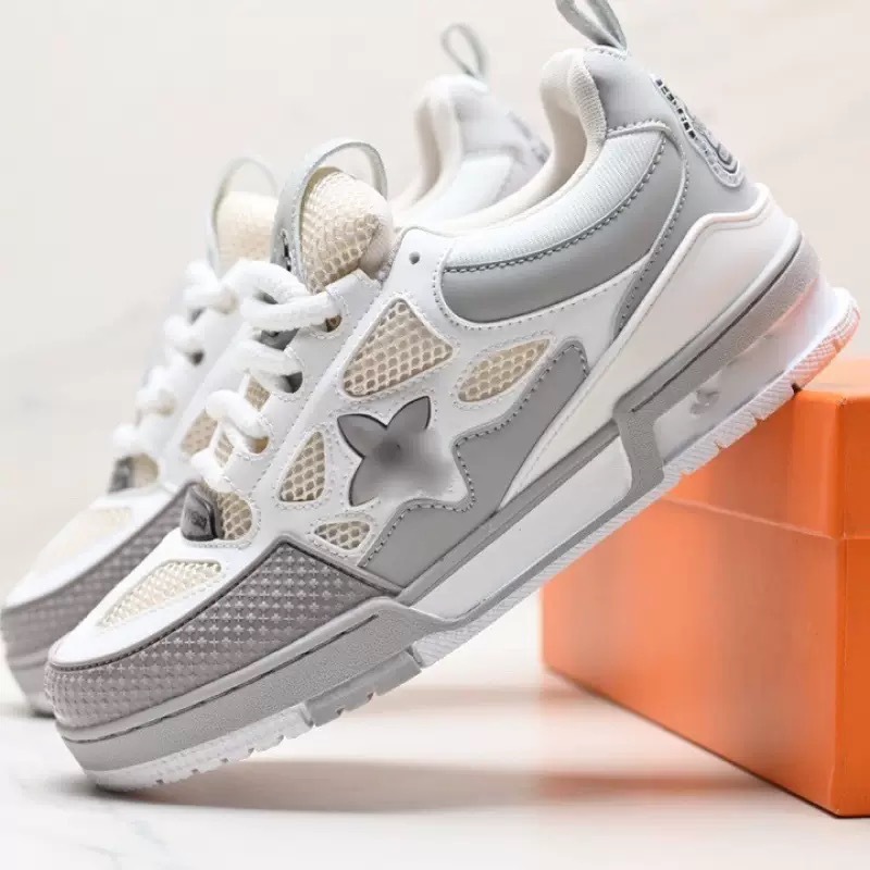 Nuevos zapatos deportivos de alto lujo de red negra L Clover Europa para hombres y mujeres zapatos de altura de suela gruesa zapatos de pan V