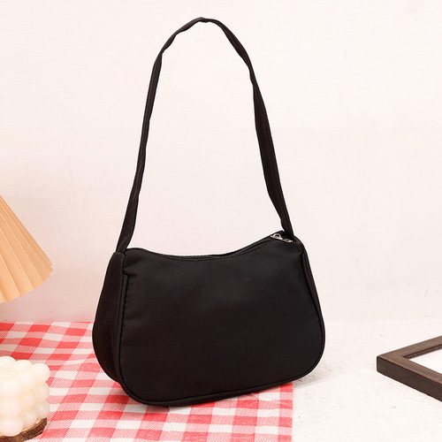 Personalized Niche Women's Single Strap Bag 2024 New Arrival Simple and Fresh Underarm Bag Simple Crescent Bag Women's Crossbody Bag