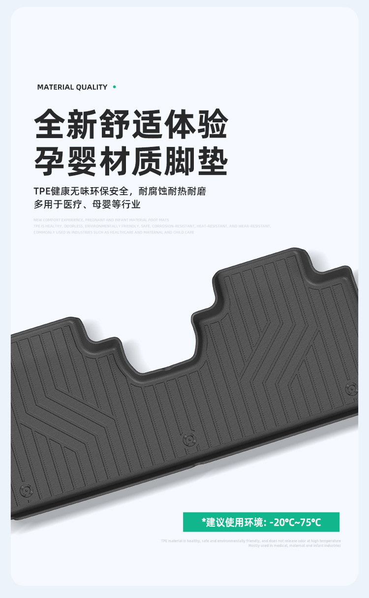 Suitable for 26 Models of Zeekr 8X Car Floor Mats, Tpe Floor Mats, Special Car-Specific Waterproof, Anti-Slip, Eco-Friendly Trunk Mats