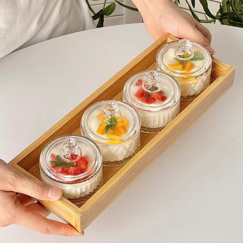 Internet celebrity ins vidrio de ventana pudín taza de helado juego de postre helado tazón de bocadillos taza de yogur comercial