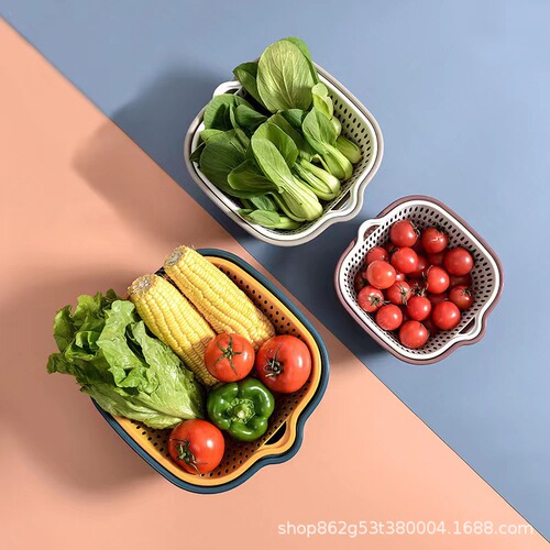 Factory wholesale thickened double-layered sink basin multi-functional drain artifact six-piece basket kitchen household drain basket