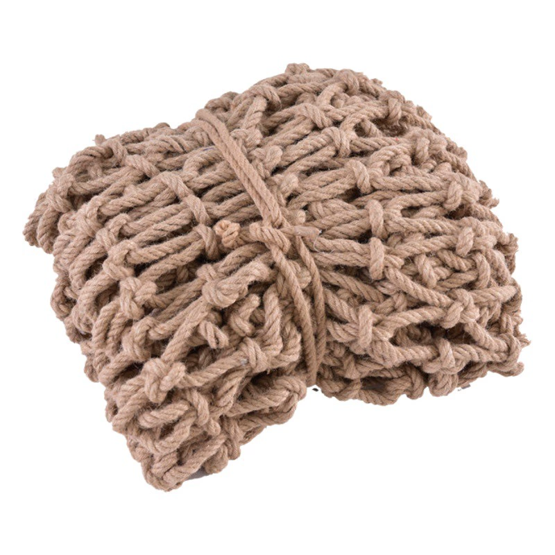 Оптовая продажа сетки из конопляной веревки для подвешивания одежды, декора фотографий, винтажных потолочных перегородок, рыболовных сетей, детских сеток для лазания и обеспечения безопасности.