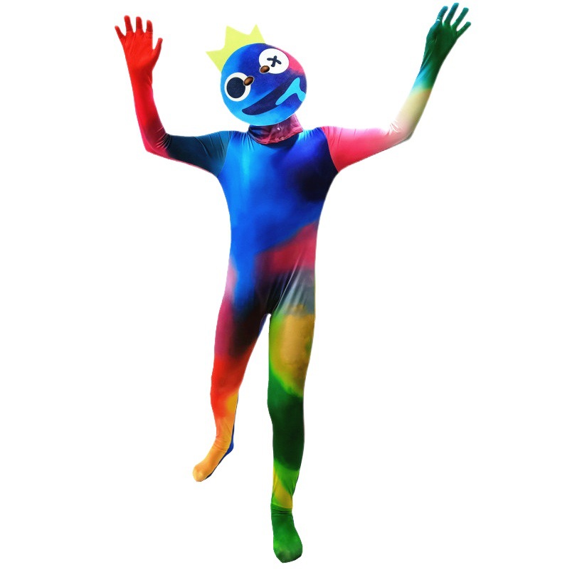 Halloween Rainbow amigos roblox juego cos ropa azul pequeño monstruo traje mono