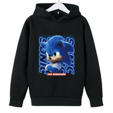SONIC刺猬索尼克卡通图案印花小儿童孩子卫衣上衣服装中大童童装