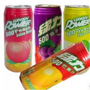 台灣綠力果蔬汁水果飲料490ml整箱24瓶芒果葡萄番石榴檸檬果香