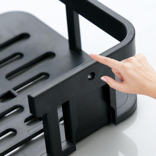 Hole-free bathroom shelf storage rack toilet bathroom rack restroom washstand wall-mounted organizer heavy-duty load-bearing