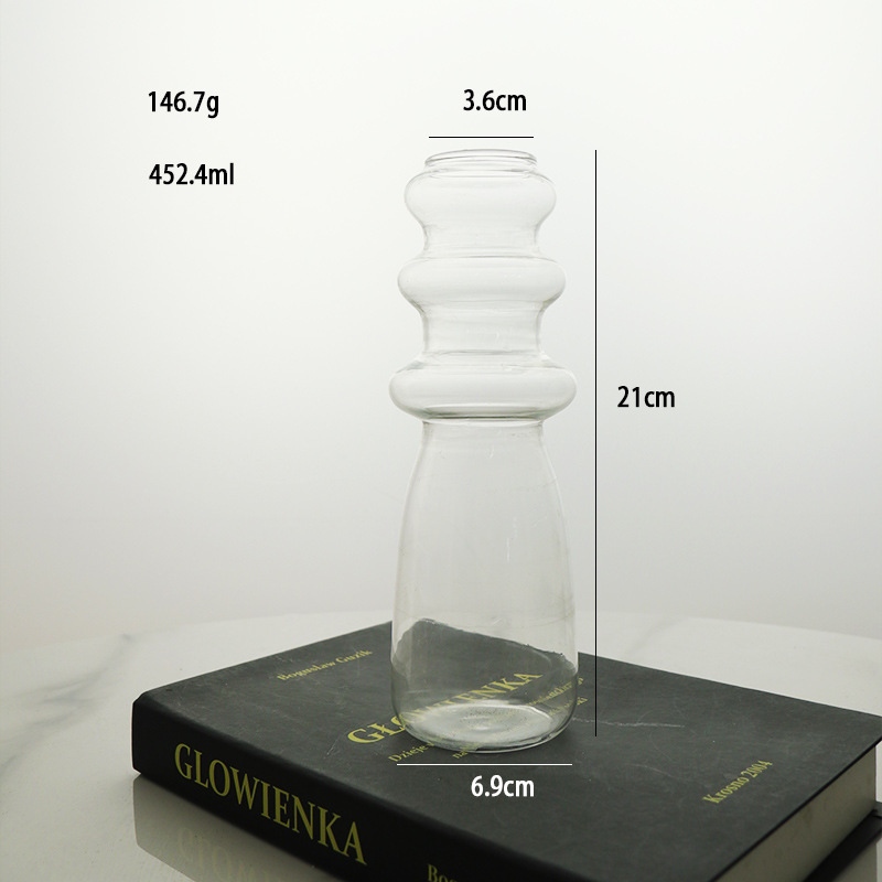 Florero pequeño de cristal, nicho hidropónico para cultivo en agua, adorno transparente con forma de burbuja, decoración para arreglos florales en la sala de estar, bola de cristal con forma geométrica