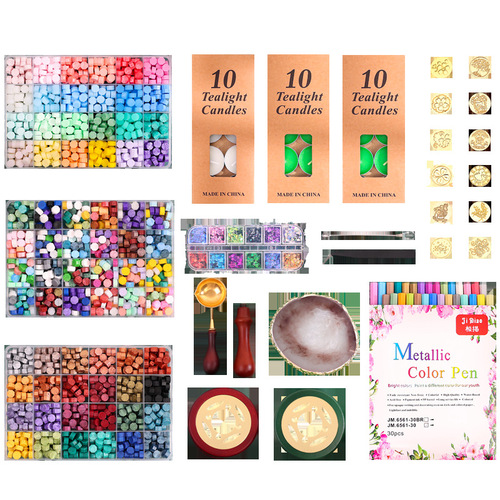 10 grids 24 grids fire paint wax particles sealing wax hand ledger wax seal octagonal fire paint seal grid wax particles wholesale
