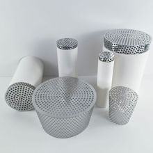 PVC排水口墙角地漏下水道110侧排不锈钢304内插地漏天台防鼠滤网