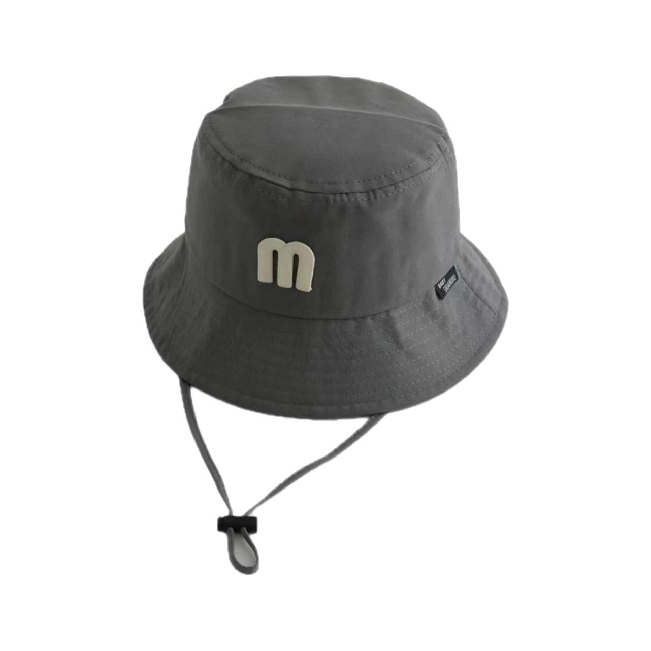 Sombreros infantiles de primavera y otoño de letras m bebés pescadores niños pequeños lindos niños niñas tirar de la torreta gorra sombrero sombrero sombrero sombrero