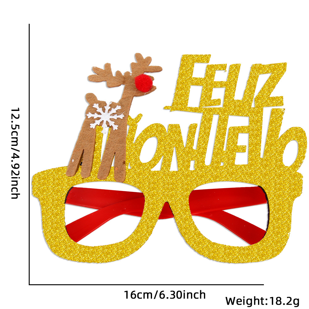 Nuevo español gafas de Navidad diadema ambiente de vacaciones accesorios de Navidad decoración ELK gafas marco diadema