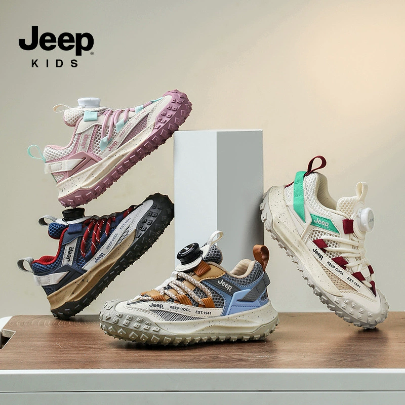 Детские спортивные кеды Jeep, летние сетчатые дышащие походные кроссовки, одинарная сетка, уличные повседневные спортивные кроссовки, женские беговые кроссовки