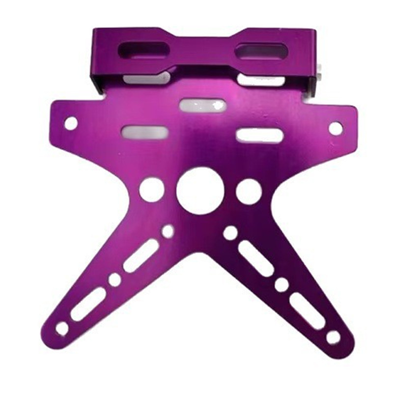 Off-Road Motorcycle Electric Vehicle Modification New Five-Color Aluminum Alloy Adjustable Swan-Shaped License Plate Holder Accessories
