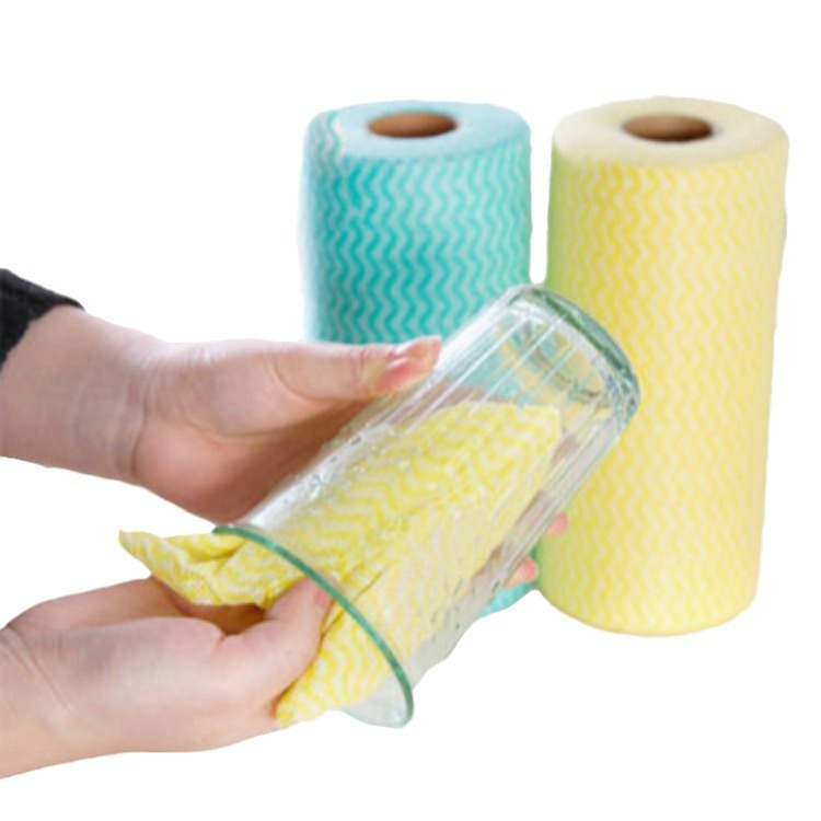 Limpieza del hogar rollo desgarrable trapo/trapo punteado paño no tejido 25 piezas de trapo 1 rollo HD