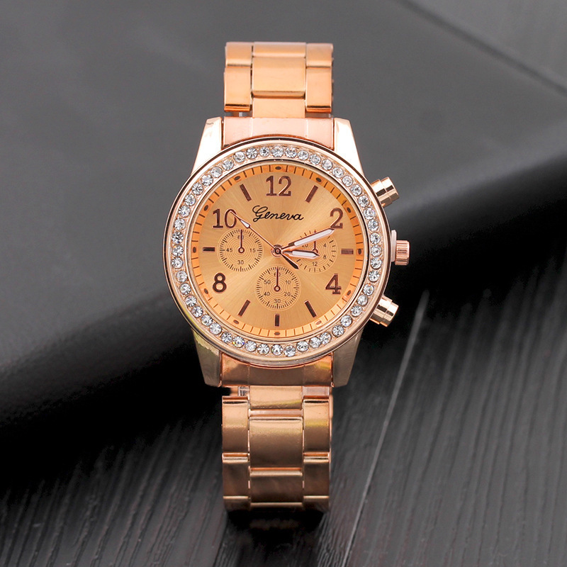 Stainless Steel Strap Material Watch Classification Glam Solid Color Horseshoe Buckle Quartz Women's Watches