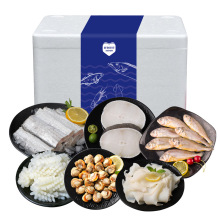 鲜到鲜得 海鲜礼盒大礼包节庆送礼 海鲜礼盒K2款2150g(6种食材)