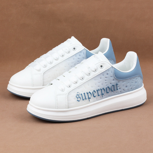 Men's and Women's Thick White Sneakers, Trendy Shoes, Couple's Edition, Casual and Sporty, Versatile Shoes