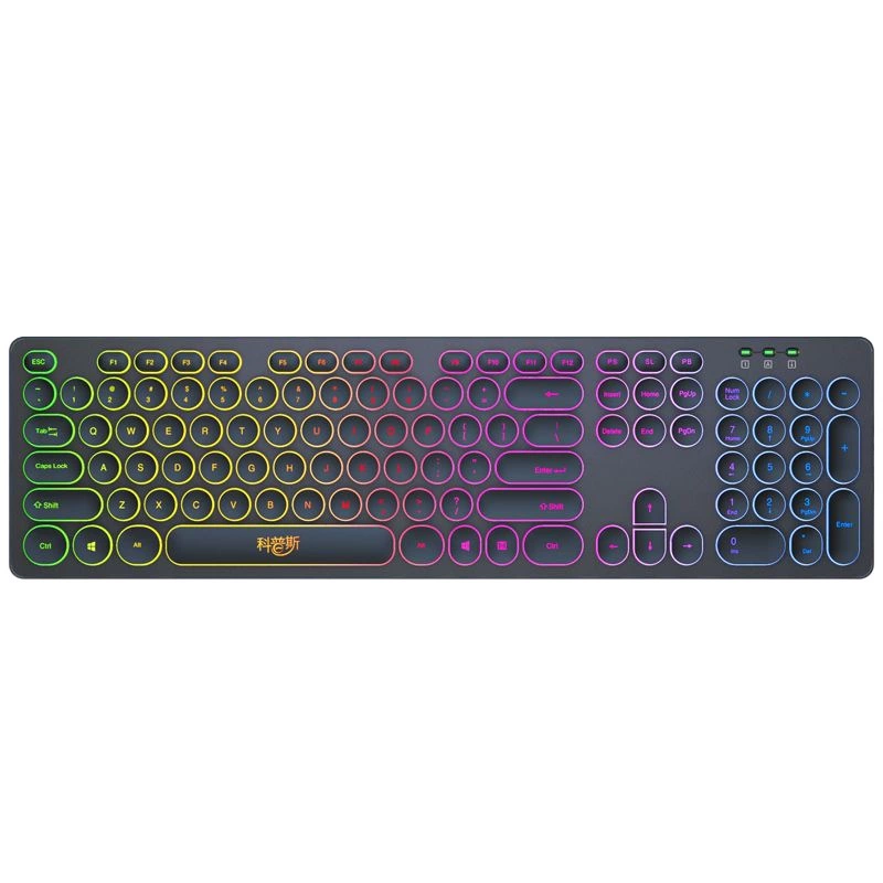 Acrylic mute keyboard, laptop, punk style