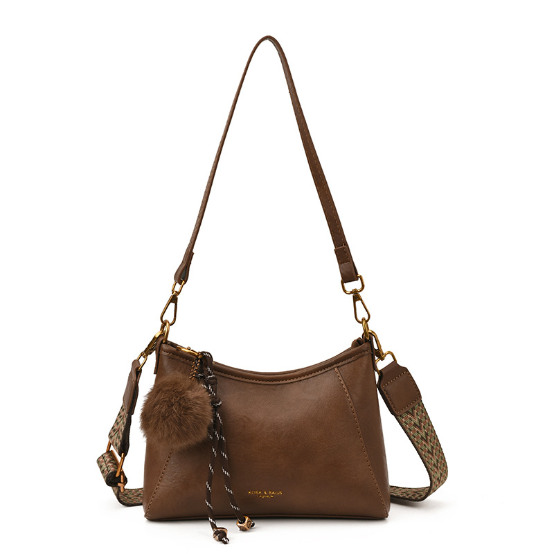 Bolso retro bolso de bolsillo axilar 2025 nuevo estilo de transporte de gran capacidad de moda versátil bolso de hombro de mano inclinado