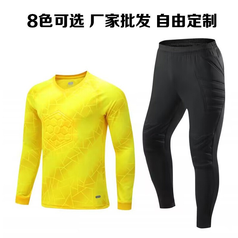 Fast Wholesale of Children's and Adult Goalkeeper Uniforms, Training Uniforms, Team Uniforms, Long-Sleeved Football Uniforms for Middle School Students, Goalkeeper Uniform Sets