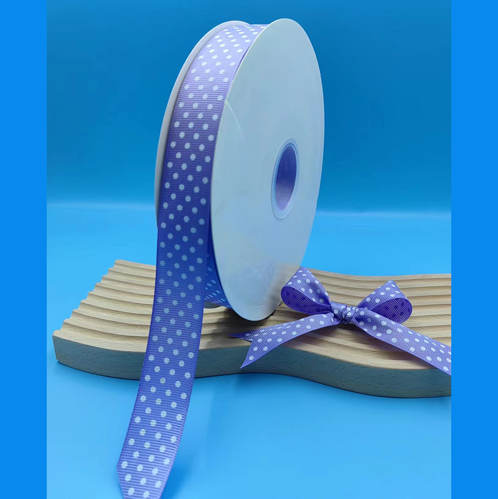 Cinta al por mayor 2,5 cm color Polka Dot cinta DIY cinta decoración de vacaciones horquilla para niños banda para el cabello