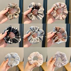 法式复古金丝绒大肠圈 秋冬款毛绒发圈 扎头绳丸子头发绳发饰批发
