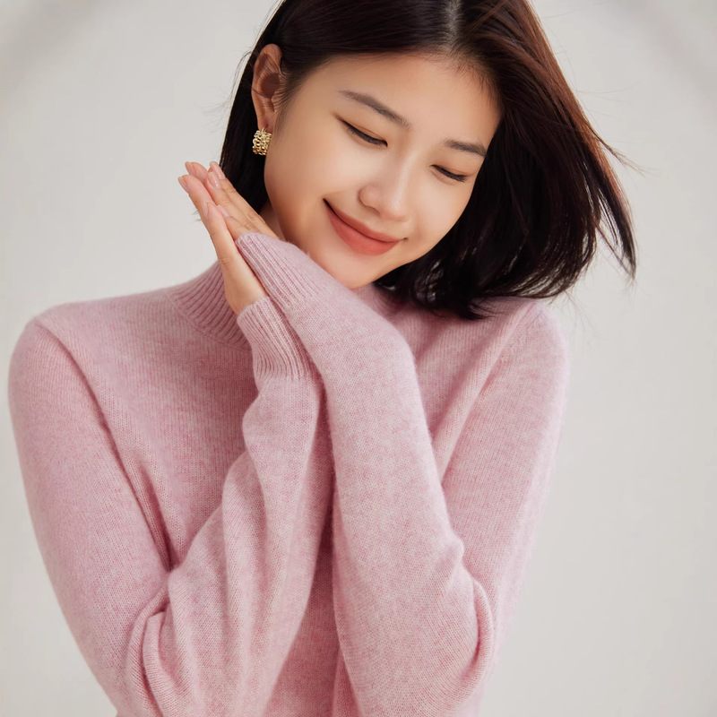 New Autumn and Winter Women's Cashmere Sweater, Thickened Half-High Rolled Collar, Loose Casual Sweater, Large Size Knitted Base Layer New Autumn and Winter Women's Cashmere Sweater, Thickened Half-High Rolled Collar, Loose Casual Sweater, Large Size Knitted Base Layer