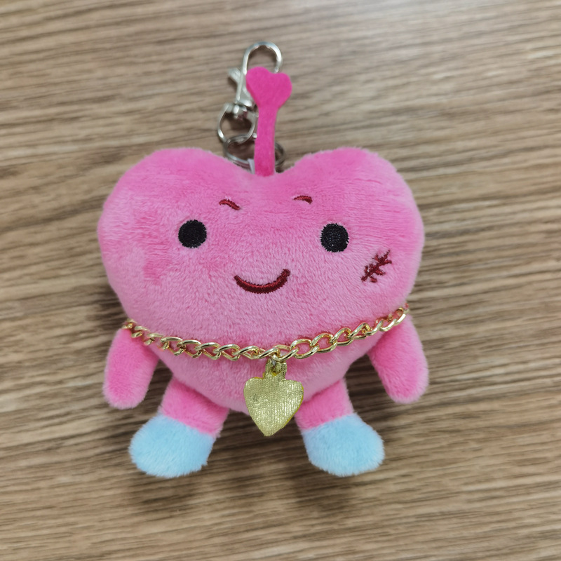 1 Piece Quantity Daily Occasion Cute Heart Shape PP Cotton Unisex Keychain