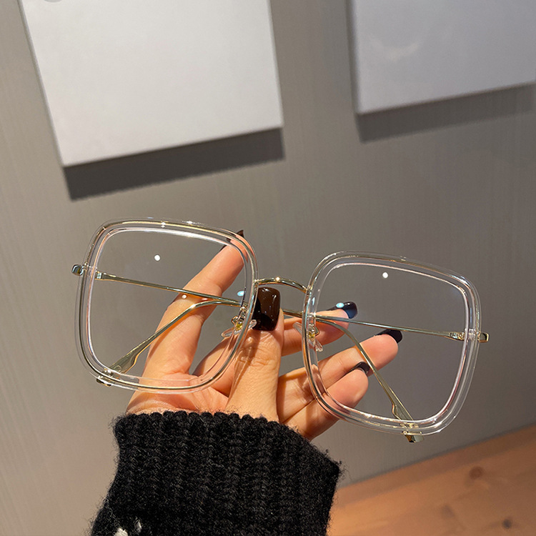 Women's Gender Simple Style Style Simple Style Solid Color Ac Square Full Frame Optical Glasses