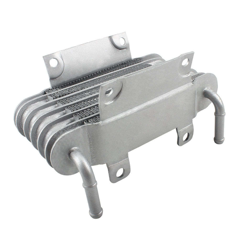 Universal Motorcycle Six-Layer Cooler Silver Aluminum Alloy Small Fuel Cooler Modified Oil Cooler 6-Row Radiator