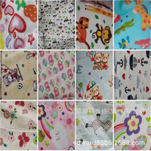 全棉卡通印花拉毛布复合TPU皮膜白色平纹加厚双面拉绒毯子家纺面