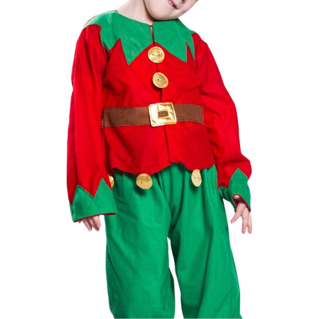Fabricante en stock 2021 nuevos niños lindos Navidad duende partido actividad Festival fotografía ropa