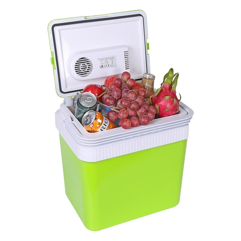 Nuevo 24l al aire libre portátil refrigerador del coche camping pequeño refrigerador aislado hogar coche de doble uso mini refrigerador