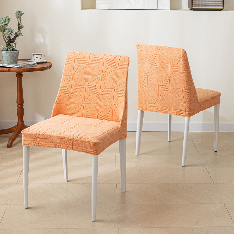 Silla de sillín cubierta de gamuza alta elástica hotel sala de estar comedor silla cubierta todo incluido taburete de cuero cuadrado cubierta protectora a prueba de polvo resistente al desgaste