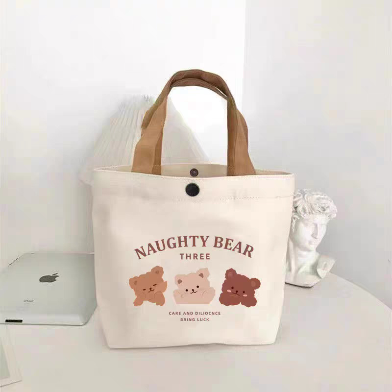 Bolsa de lona, bolsa de lona de dibujos animados, bolsa de mano, bolsa de almuerzo, bolsa de mano simple, bolsa de viaje para oficina image 11