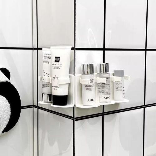Mirror cabinet storage magic, no drilling cabinet back row of cosmetics, sink joint, cuttable bathroom shelf