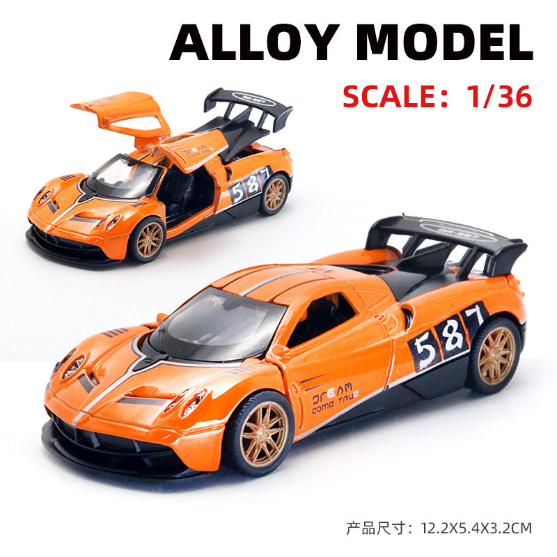 Juguetes de aleación de alta calidad para niños versión de pista modelo de coche deportivo 1: 36 bolsa de coche de puerta abierta