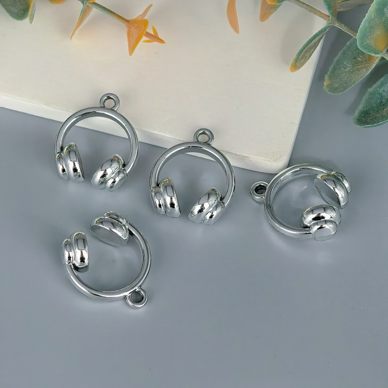 DIY Jewelry Alloy Electroplated Headphone Pendant Ins Sweet Cool Stylish Mobile Phone Chain Pendant Hanging Jewelry Accessories Wholesale