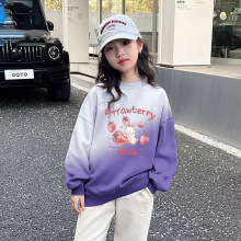 俏妮卡 女童卫衣春秋款新款中大儿童装秋季可爱圆领长袖上衣秋装