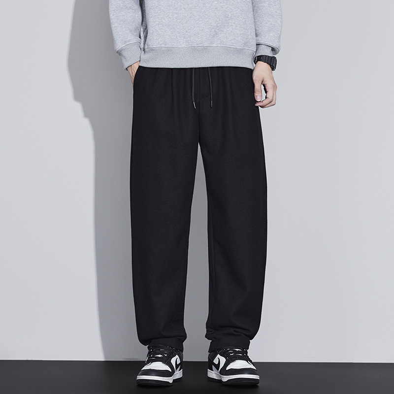 2025 nuevo otoño japonés vintage lana casual pantalones en forma de hombre sueltos estilo americano