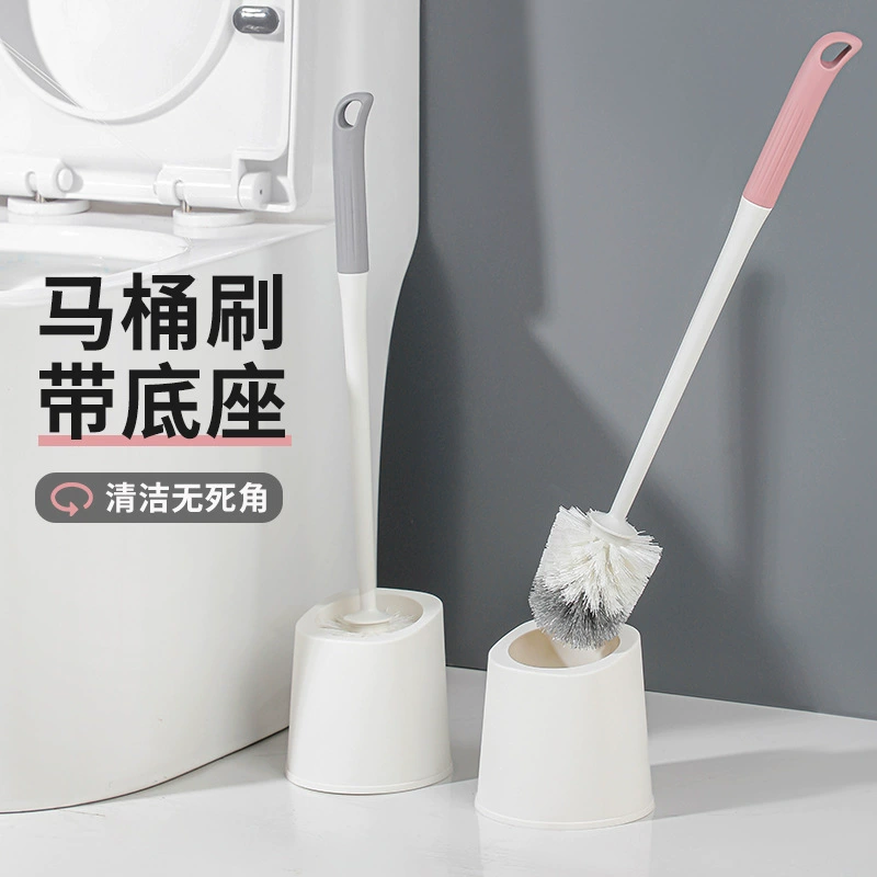 Бытовая щетка для унитаза с мягкой щетиной и круглой головкой, настенная специальная щетка для унитаза с длинной ручкой, набор из трех предметов, трансграничная оптовая продажа