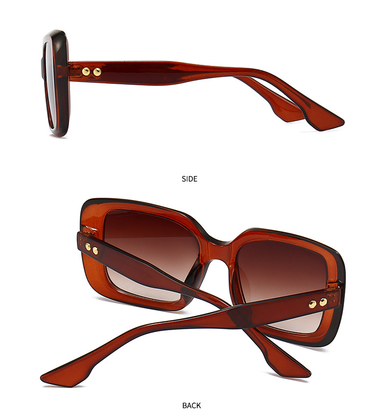 Cross border foreign trade new modern retro square frame sunglasses INS style street style big name sunglasses 9147_voghion.com