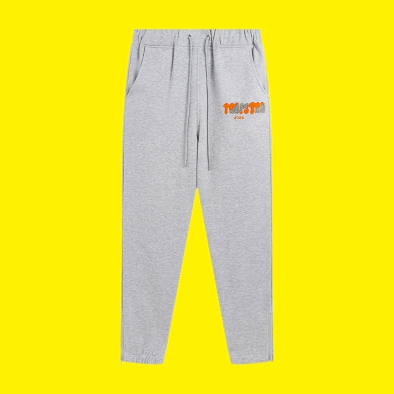 Trapstar azul Tigre cabeza toalla bordado traje forro polar suéter con capucha ceñida deportes casual pantalones largos