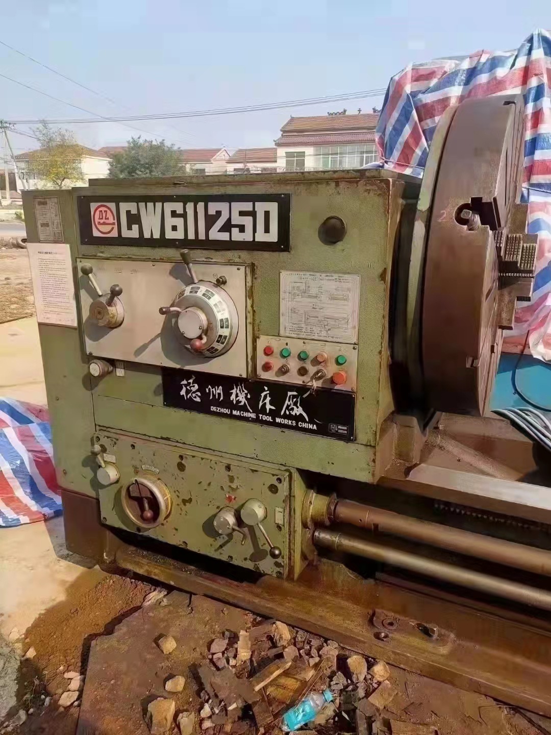 转让二手德州CW61125Dx5米卧式车床二手德州普车二手车床